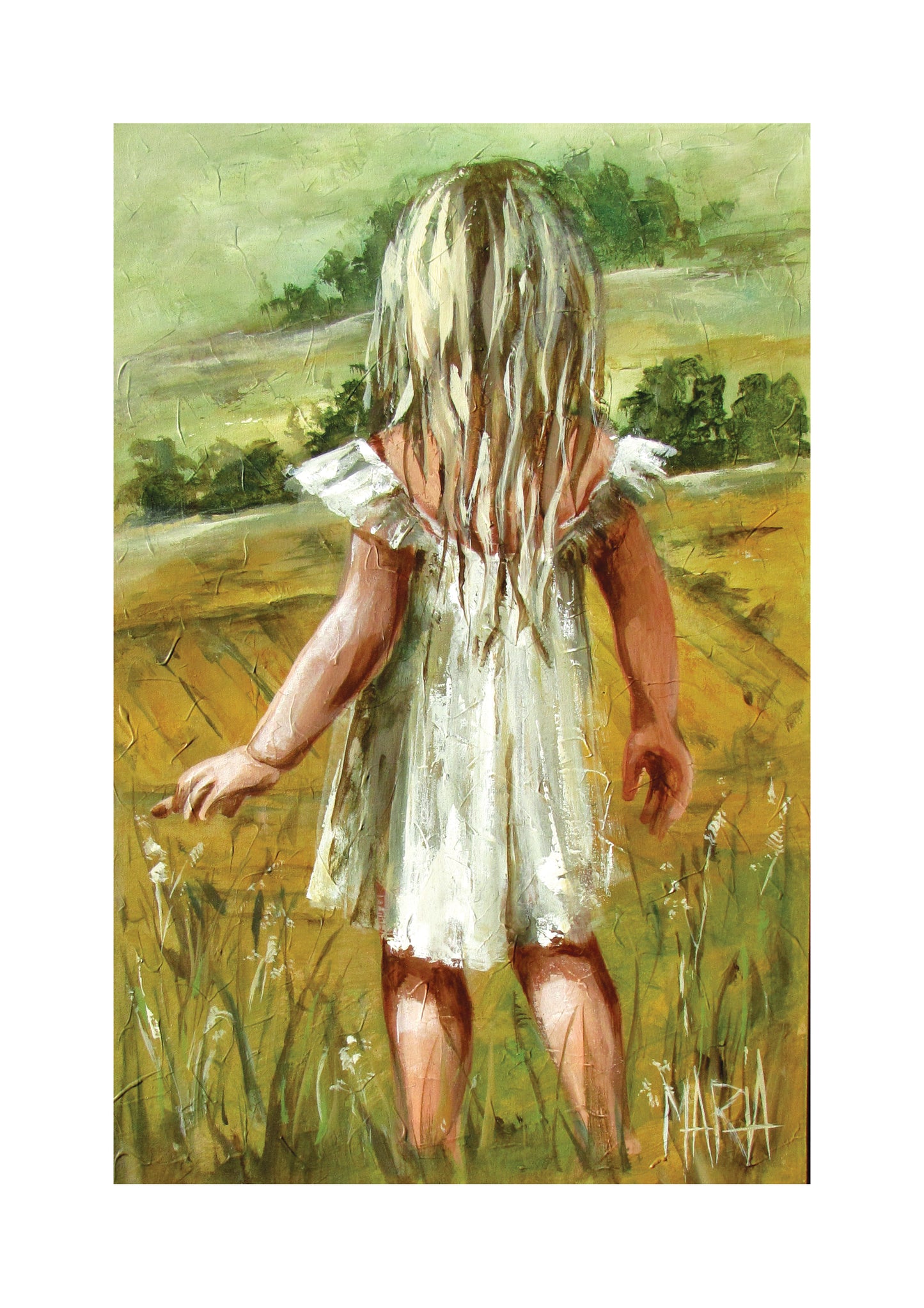 Girl in field| A3 Paper Print