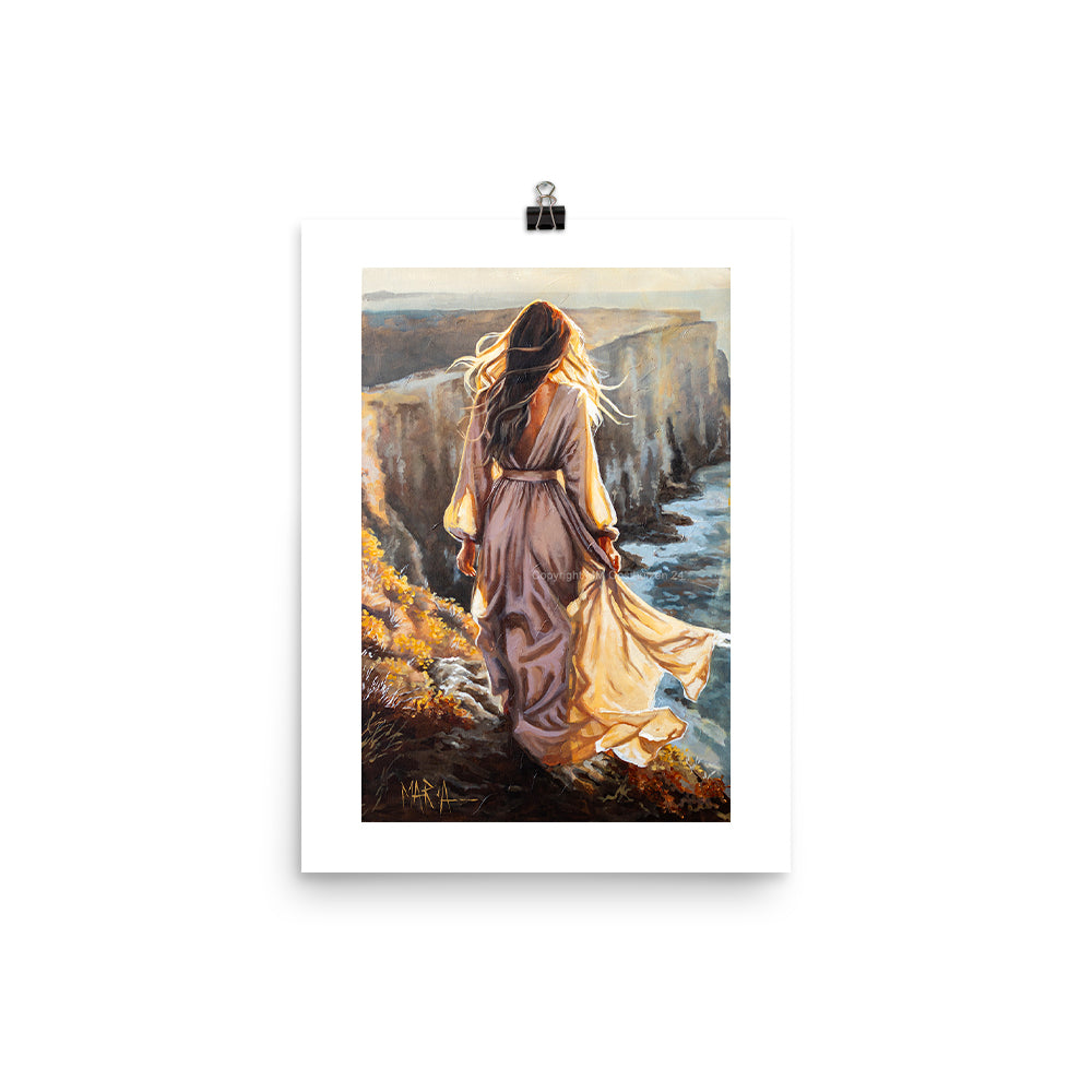 A3 spiritual fine art print "You Are There" securely packed with protective correx board for shipping.