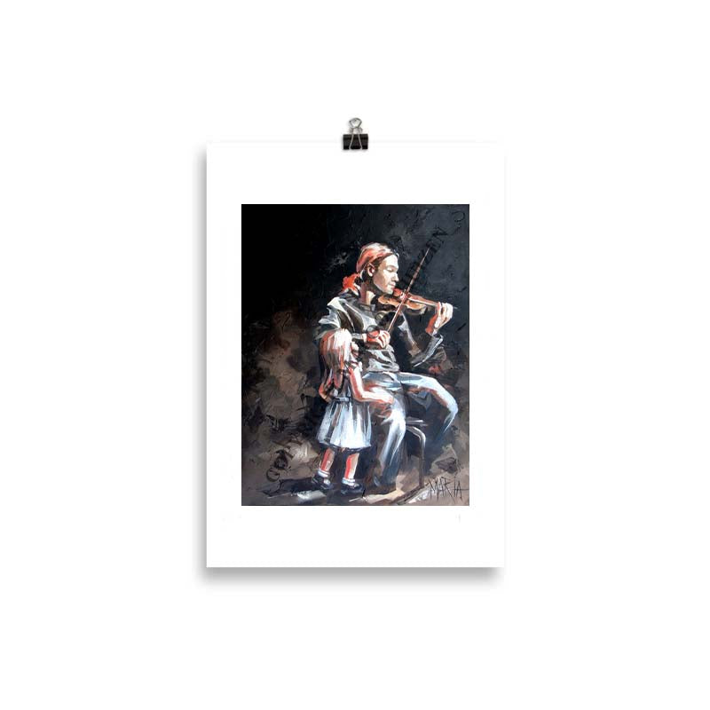 The violin Player | A4 Paper Print