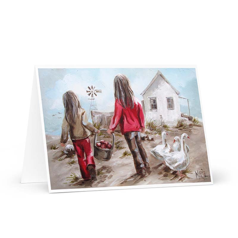 Fetching Apples | Greeting card