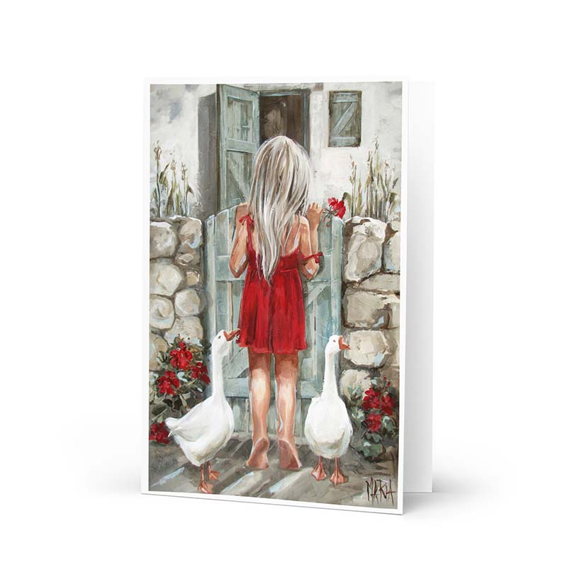 Die groen deur | Greeting card