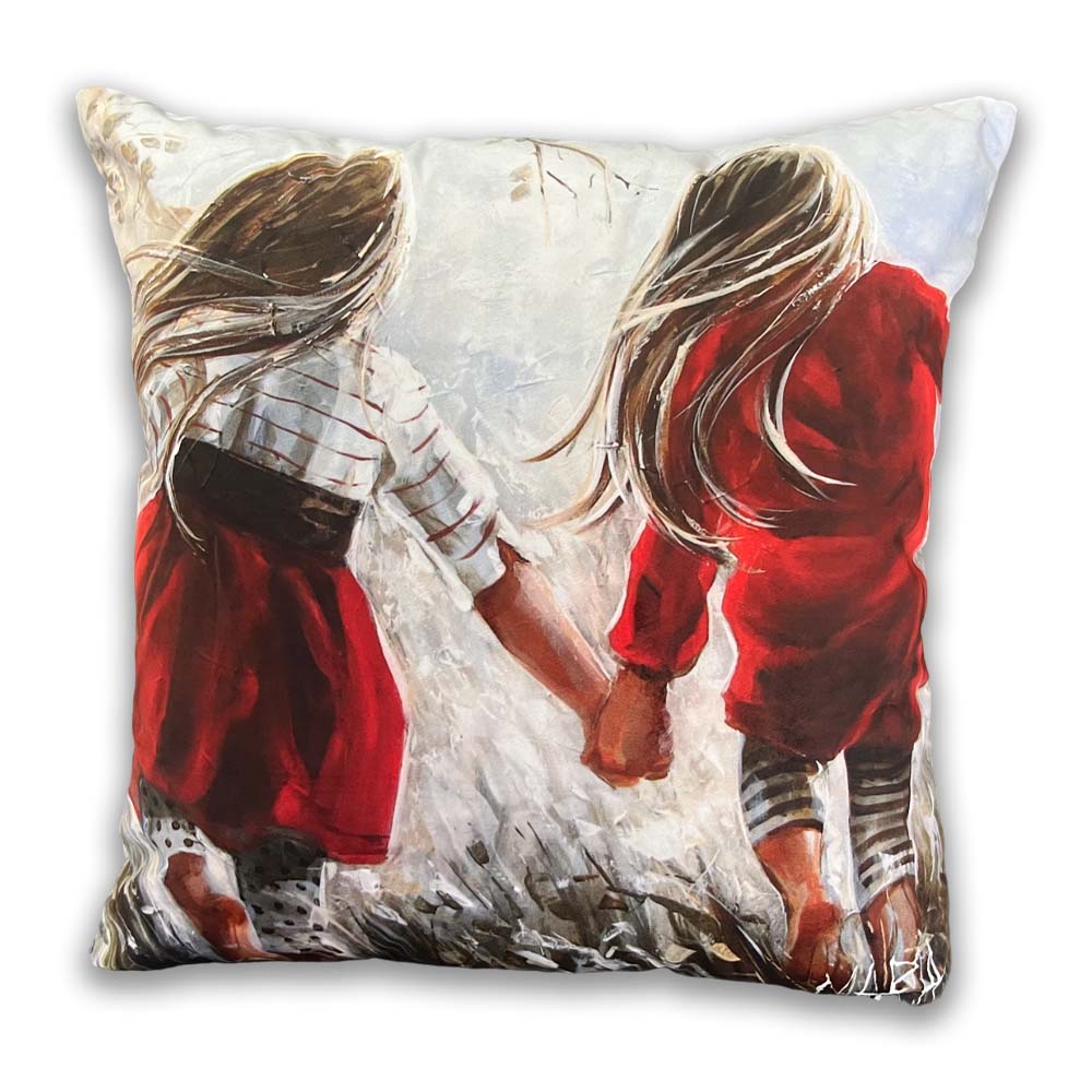 Dance in the field | Velvet Scatter Cushion