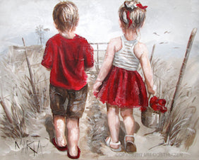 Come along canvas print full view of the artwork by Maria Magdalena Oosthuizen
