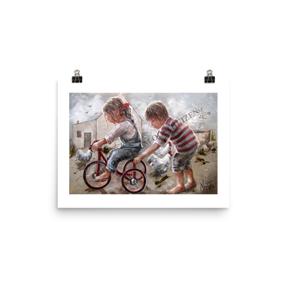 Tricycle Angels | A3 Paper Print