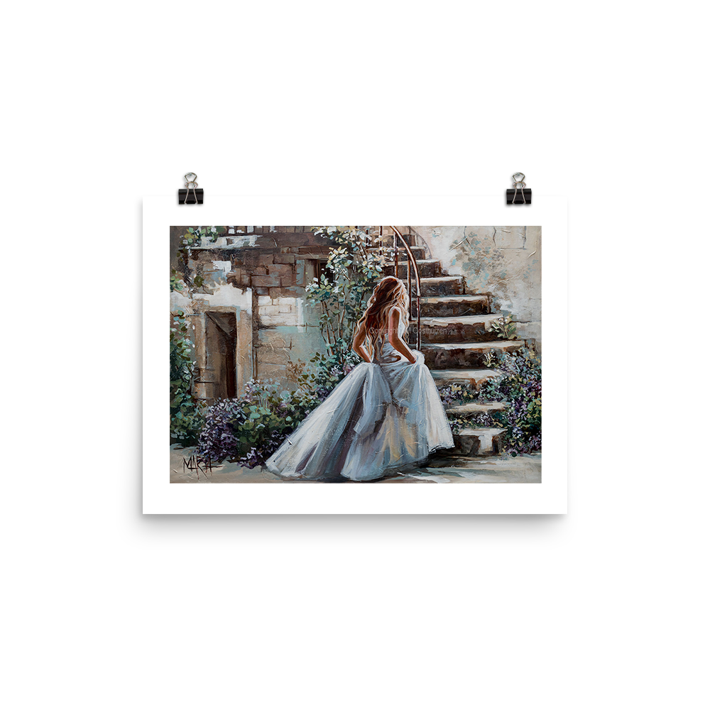Betower fine art print by Maria Magdalena Oosthuizen, romantic figurative woman artwork, A3 size, House of Maria.