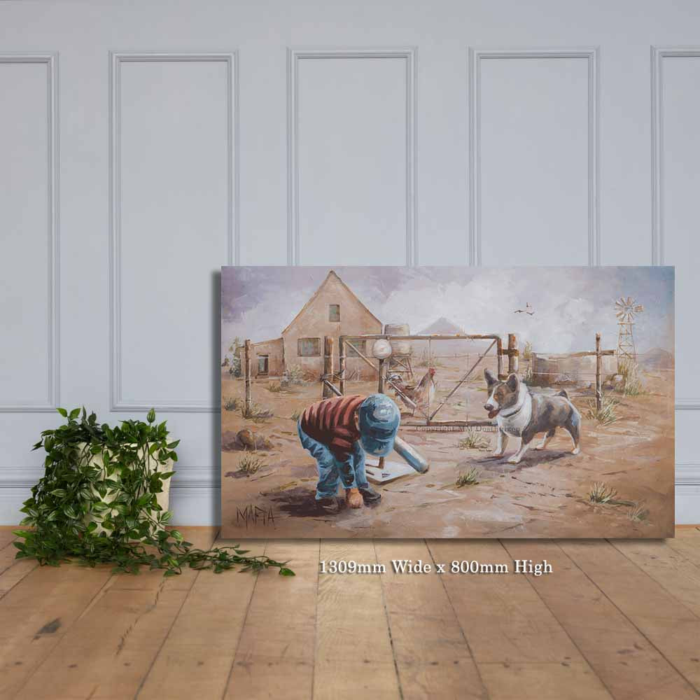 Practicing Baseball | Canvas Prints