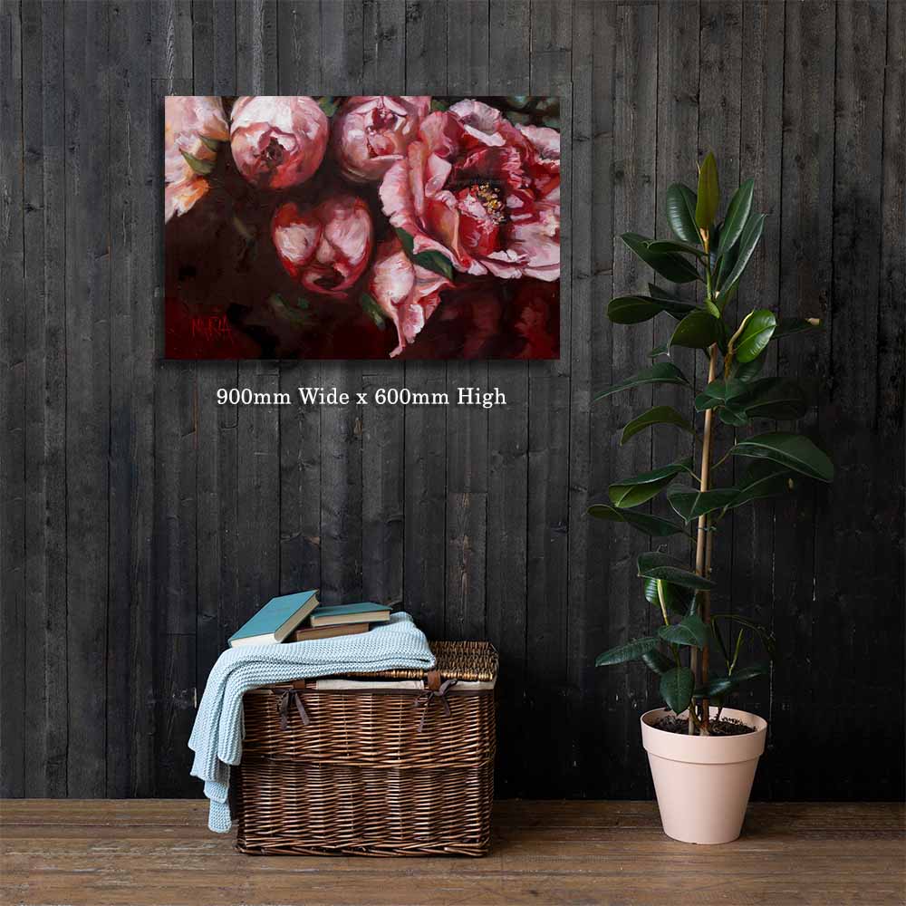 Crimson in bloom | Canvas prints