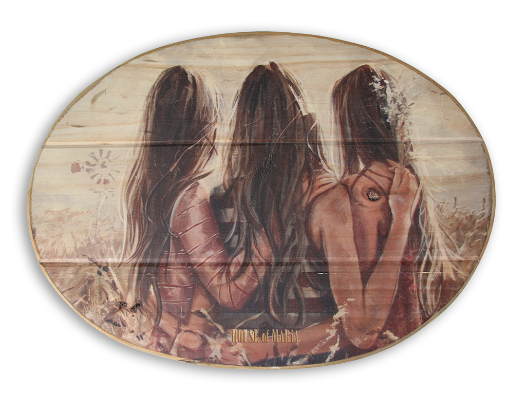 Mother's Love | Oval Wooden Board