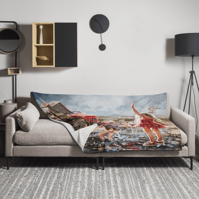 Twee Brakke en 'n Trekker | Fleece Blanket
