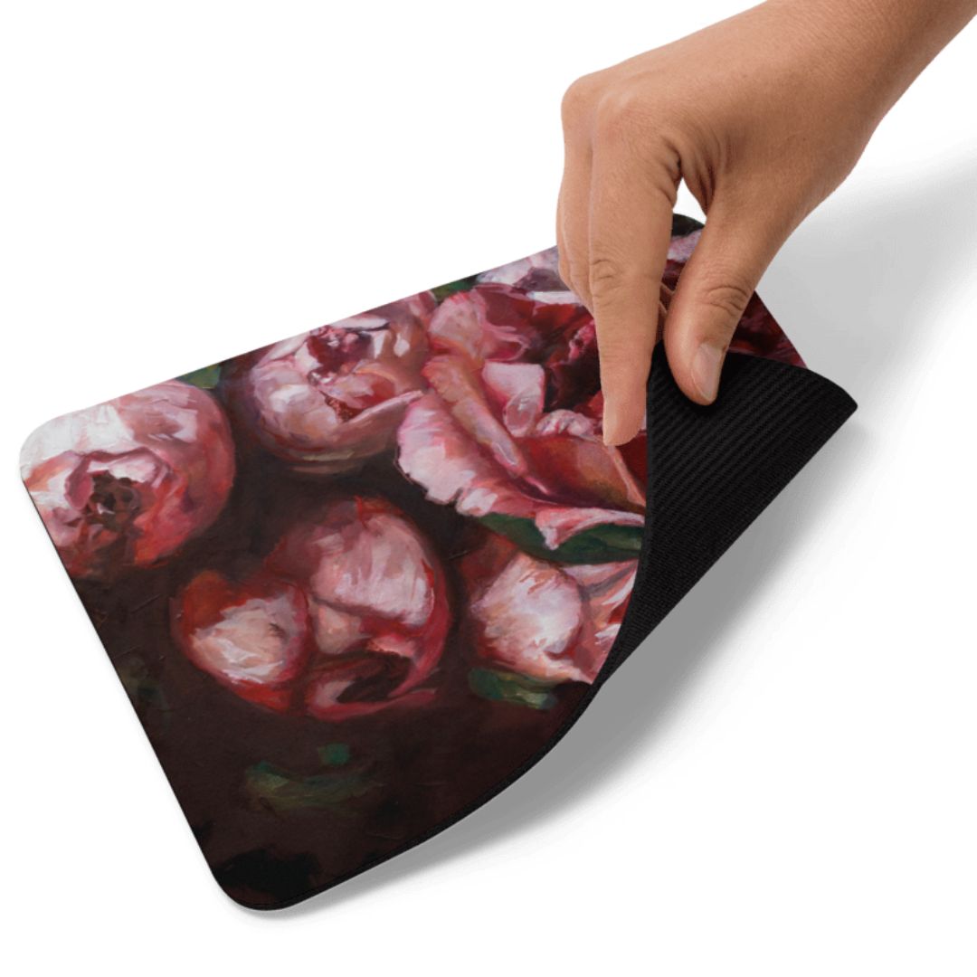 Crimson in Bloom | Mouse pad