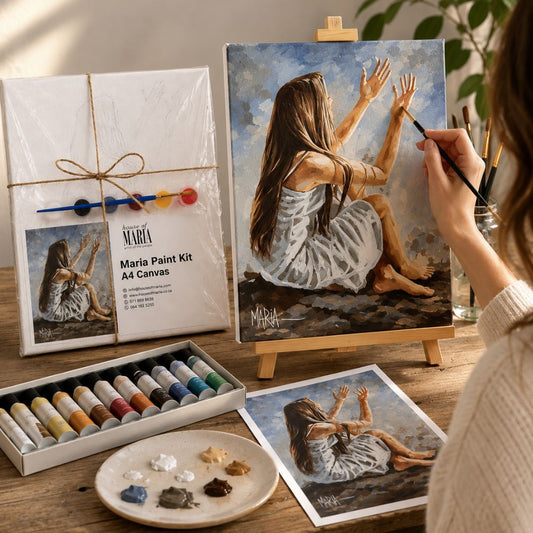 Maria Paint Kit – "Devotion" | A4 Canvas Painting Kit with Step-by-Step Guide | House of Maria