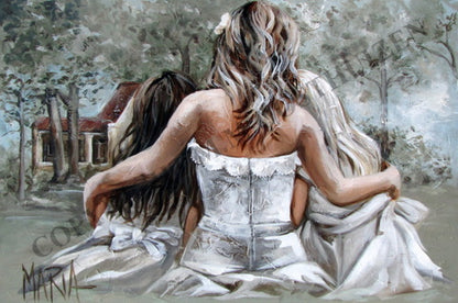 Ma en dogters - Canvas Prints