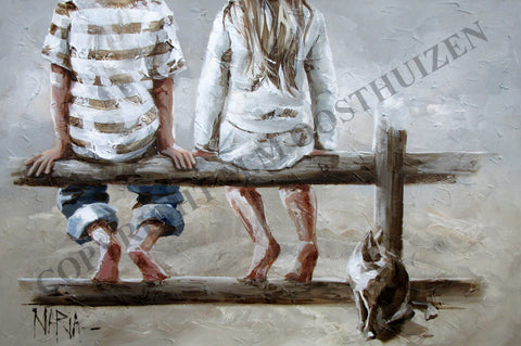 Kaalvoet op die heining | A4 Paper Print