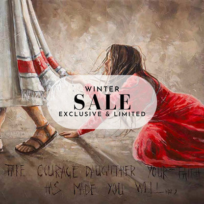 Touching the hem of Jesus | Canvas Prints