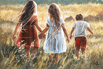 Snyman kinders | A3 Paper Print