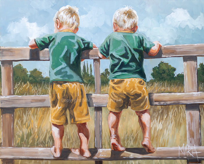 Springbokkies op die heining | Canvas Prints