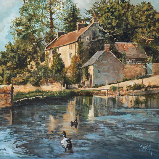 Corfu Lakeside A3 fine art paper print by House of Maria