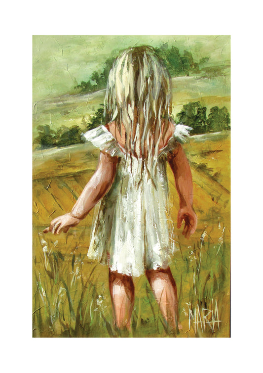 Girl in field| A3 Paper Print