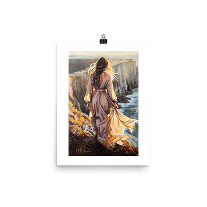 A3 spiritual fine art print "You Are There" securely packed with protective correx board for shipping.