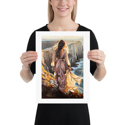 A3 spiritual fine art print "You Are There" securely packed with protective correx board for shipping.