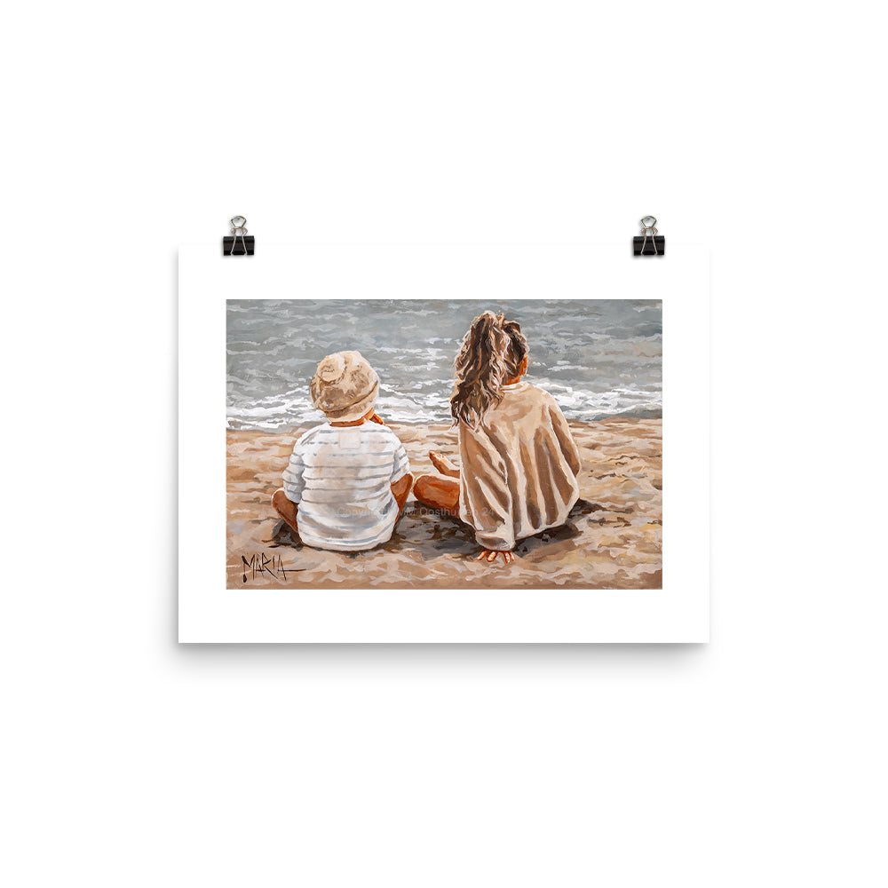 Little Beach Bums | A3 Paper Print