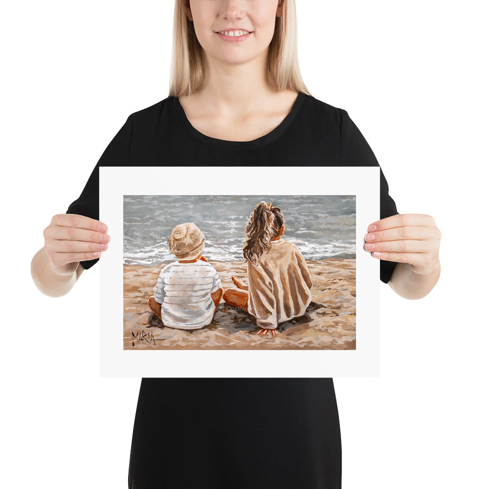 Little Beach Bums | A3 Paper Print