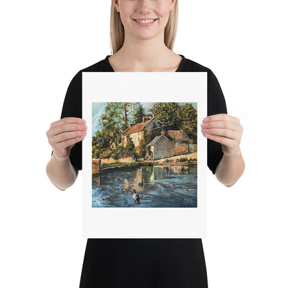 Corfu Lakeside A3 fine art paper print styled as wall art