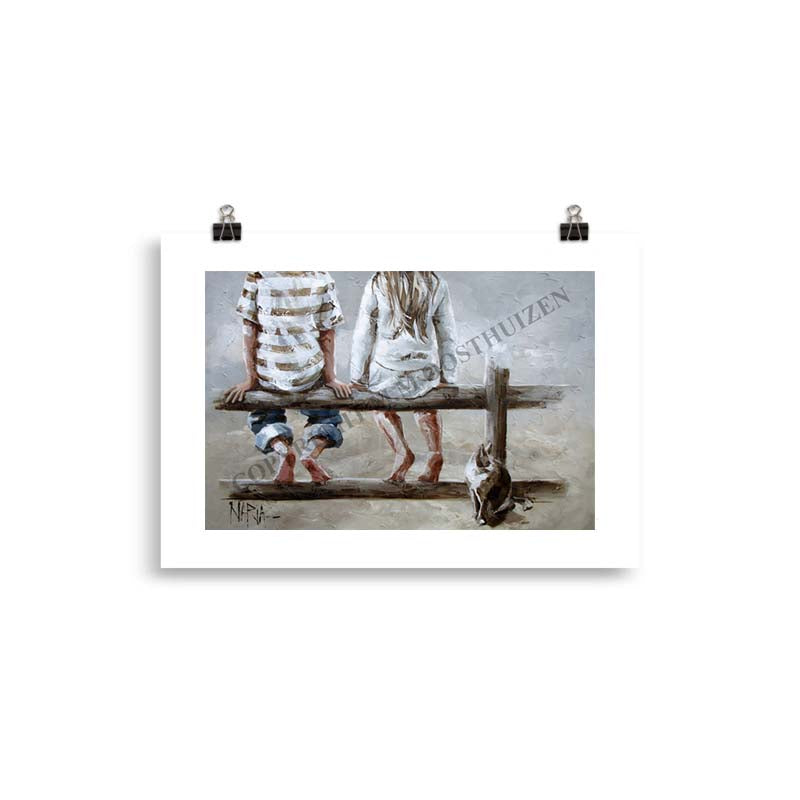 Kaalvoet op die heining | A4 Paper Print