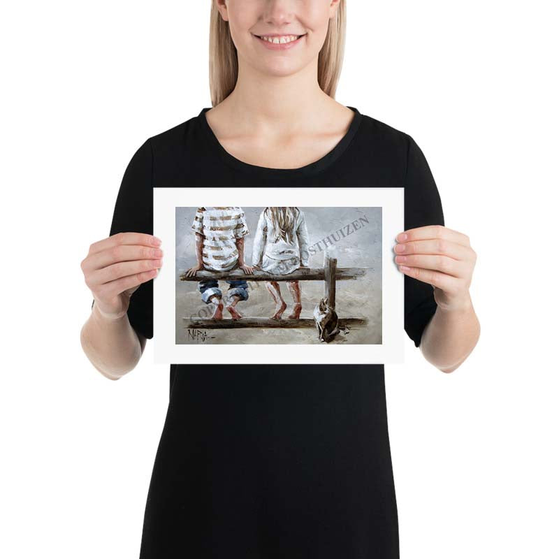 Kaalvoet op die heining | A4 Paper Print