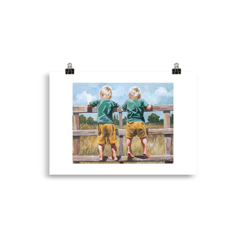 Springbokkies op die heining | A4 Paper Print