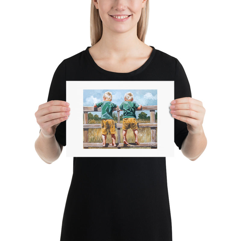 Springbokkies op die heining | A4 Paper Print