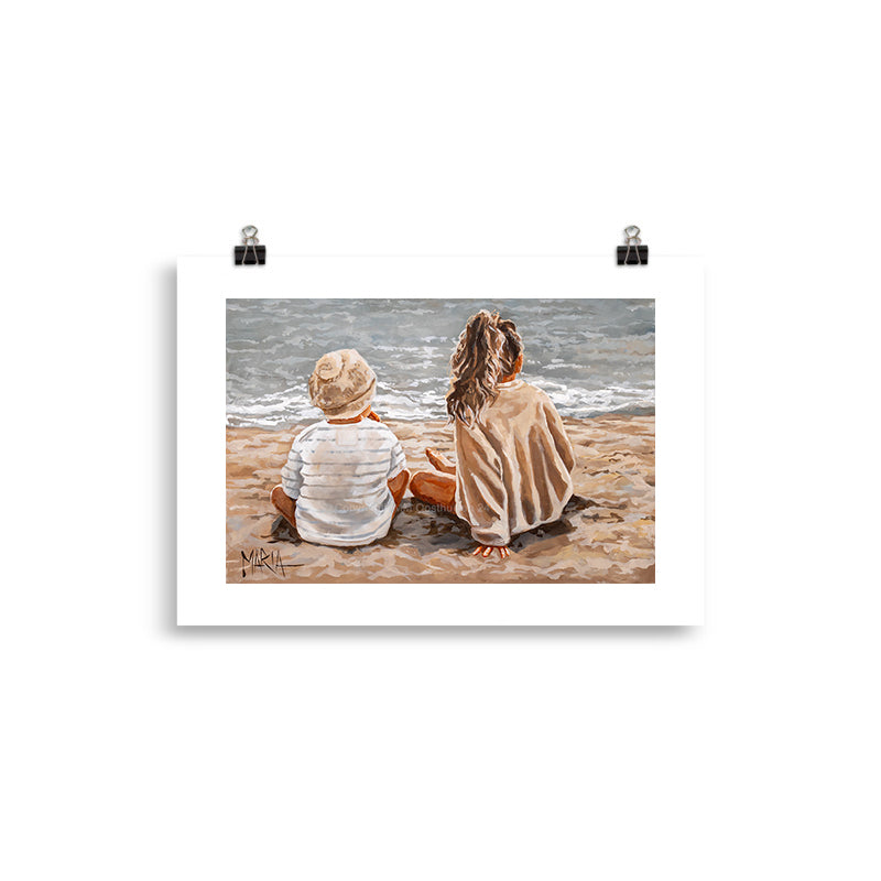 Little Beach Bums | A4 Paper Print