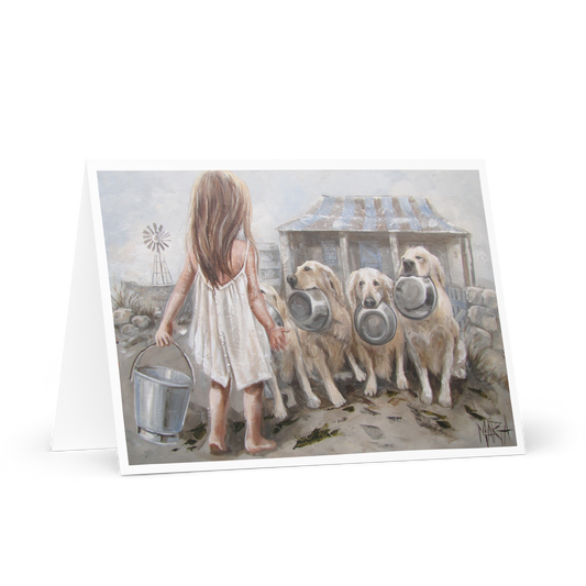 Labradors op die plaas | Greeting Card