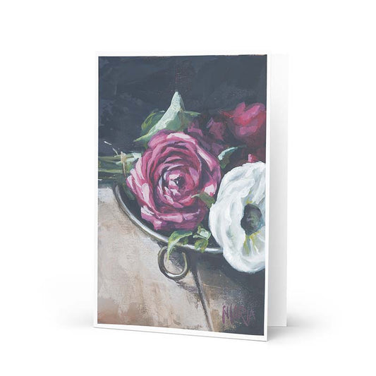 A plate of Flowers | Greeting Card