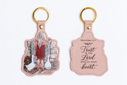 Groen Deur key ring front and back by Maria Magdalena Oosthuizen | Scripture key ring gift | House of Maria