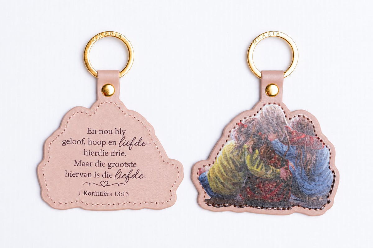 The Good Old Days key ring front and back by Maria Magdalena Oosthuizen | Scripture key ring gift | House of Maria