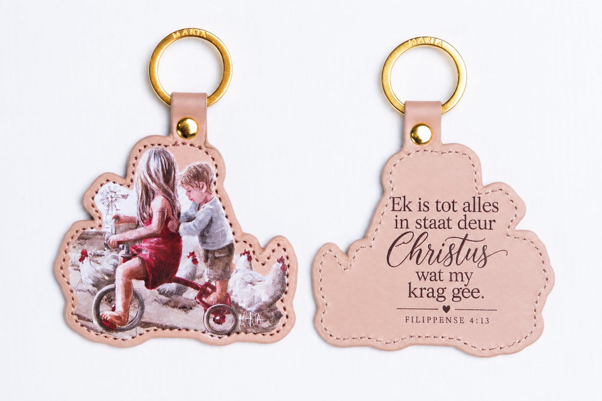 Taxi key ring front and back by Maria Magdalena Oosthuizen | Scripture key ring gift | House of Maria