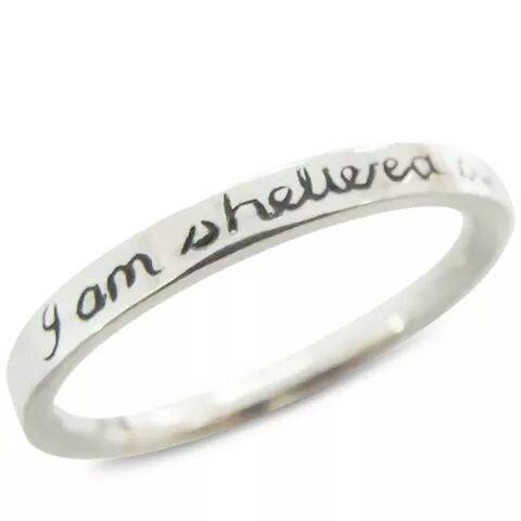 I am Sheltered by the most high | Silver Ring