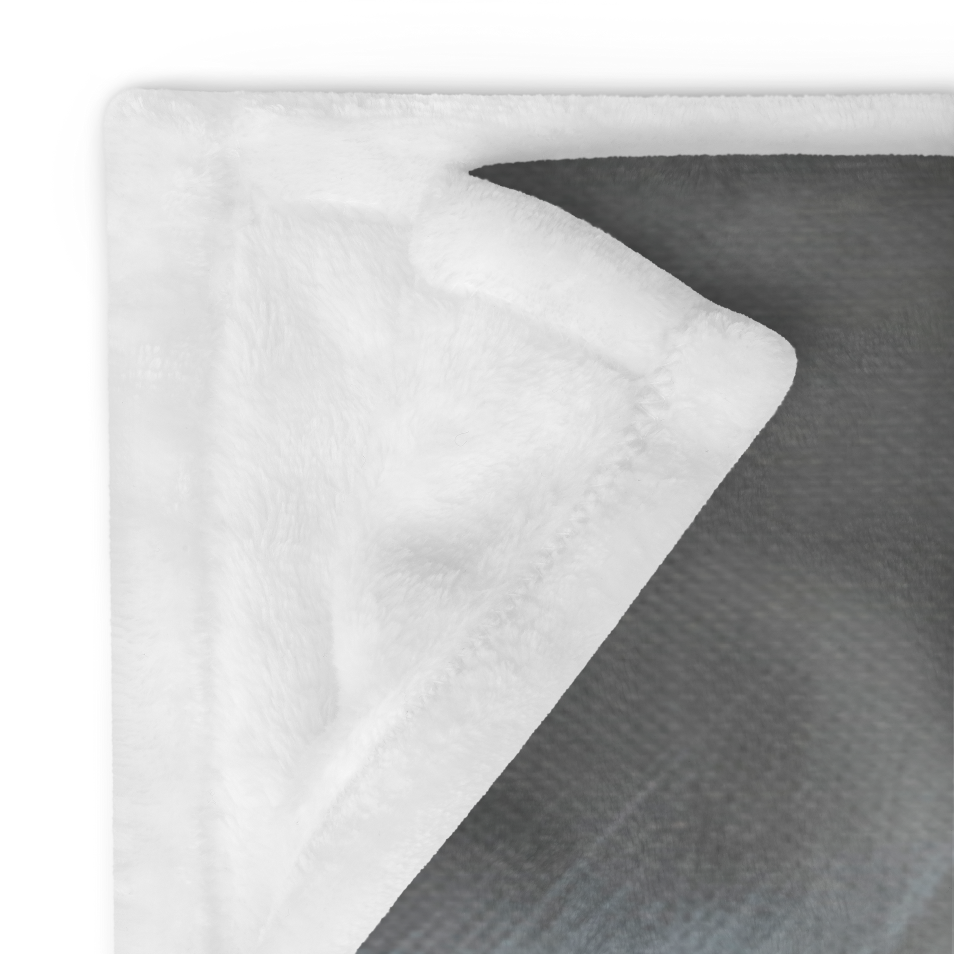 White fleece on a gray surface