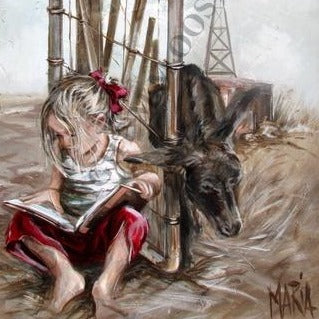 Little girl reading