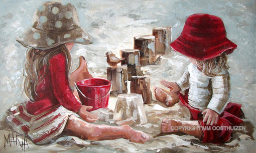 Saam op die strand  | Canvas Prints