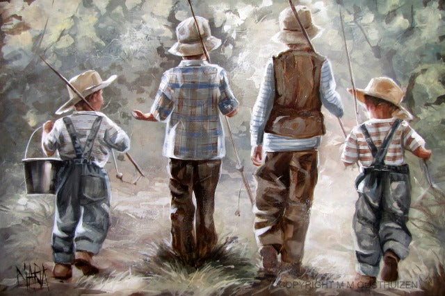 On a fishing trip | A3 Paper Print