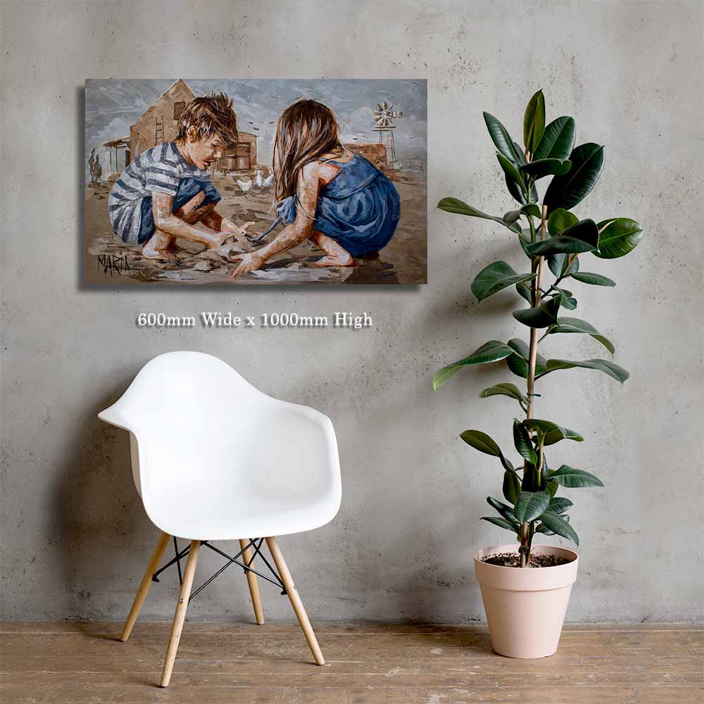 Modderkoekies in blou | Canvas prints