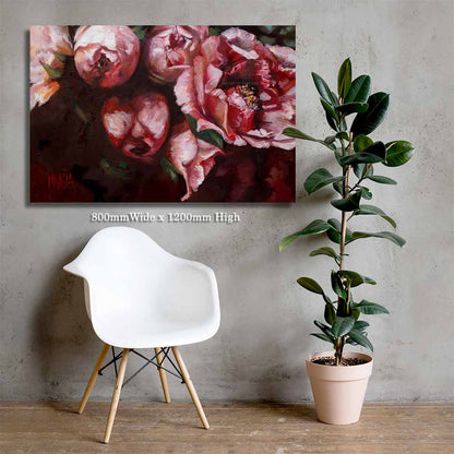 Crimson in bloom | Canvas prints
