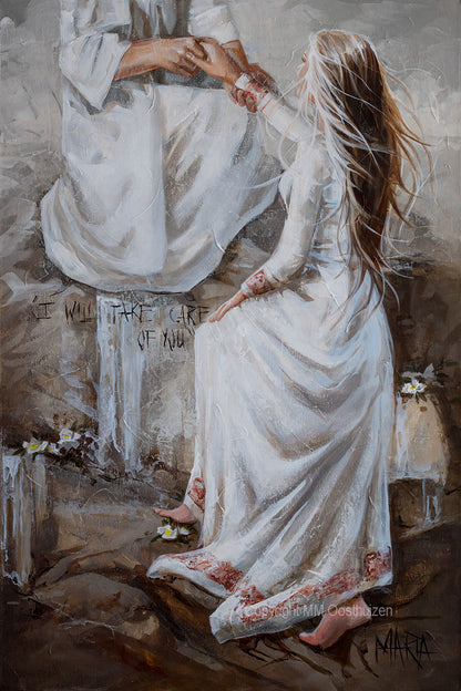 Follow the sound of my voice fine art print by House of Maria, a soulful A3 portrait with a white border.