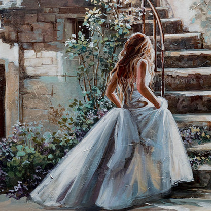 Betower fine art print by Maria Magdalena Oosthuizen, romantic figurative woman artwork, A3 size, House of Maria.
