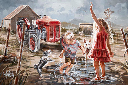 Twee Brakke en 'n Trekker  | Canvas Prints