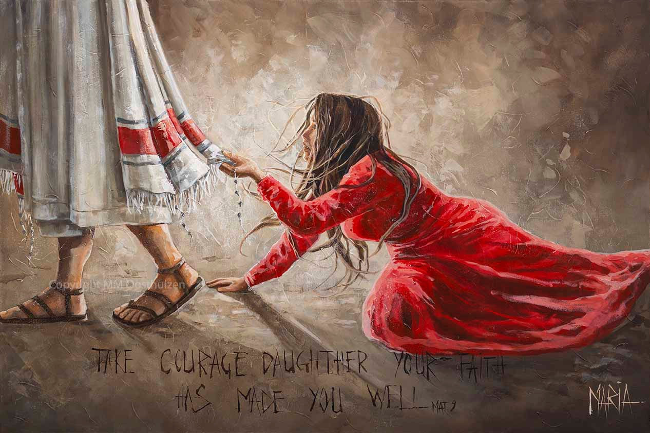Touching the hem of Jesus | Canvas Prints