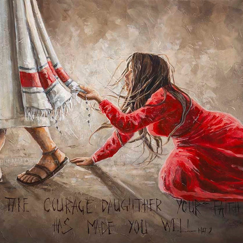 Touching the hem of Jesus | Canvas Prints