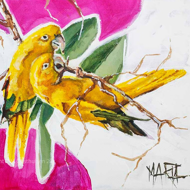 Golden Parrots | Canvas Prints